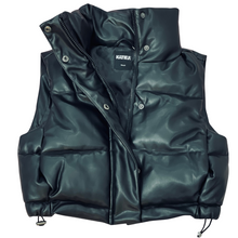 Load image into Gallery viewer, Jenny Faux Leather Puffer Vest | KatieJ NYC