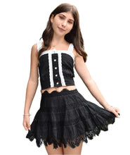 Load image into Gallery viewer, Luna Heart Lace Mini Skirt | THEME NYC