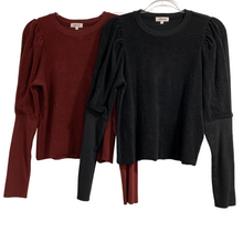 Load image into Gallery viewer, Reverse Terry Puff Sleeve Sweatshirt | GOLDIE