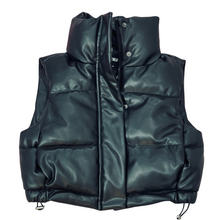Load image into Gallery viewer, Jenny Faux Leather Puffer Vest | KatieJ NYC
