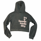 It's A Hoodie Kinda Day Crop Zip Up  | LOVEjunkie