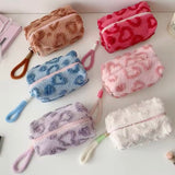 Fuzzy Heart Pouch