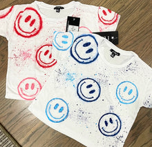 Load image into Gallery viewer, Red Splatter Smiley Tee | FBZ
