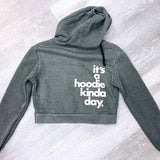 It's A Hoodie Kinda Day Crop Zip Up  | LOVEjunkie