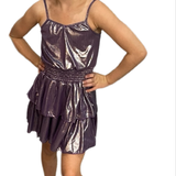 Metallic Pleated Tank Dress | FBZ