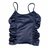 Satin Ruched Tank Top| FBZ