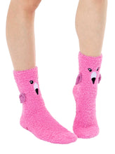 Load image into Gallery viewer, FLAMINGO FUZZY SOCKS
