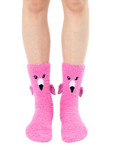 Load image into Gallery viewer, FLAMINGO FUZZY SOCKS
