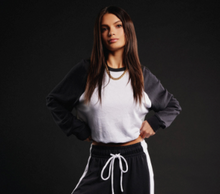 Load image into Gallery viewer, Siri Colorblock Raglan Pullover | Michael Lauren
