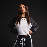 Siri Colorblock Raglan Pullover | Michael Lauren