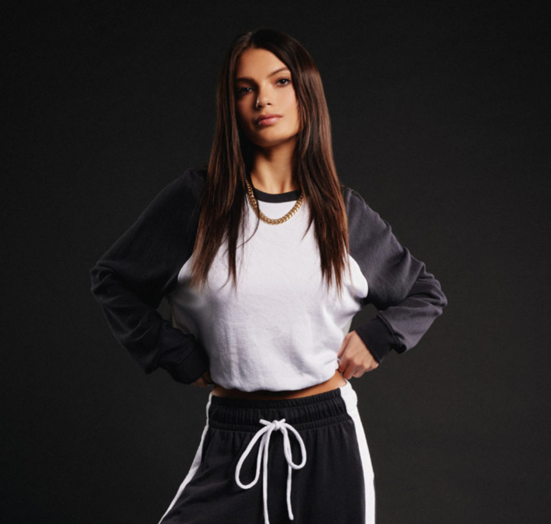 Siri Colorblock Raglan Pullover | Michael Lauren