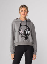 Load image into Gallery viewer, Skull Star Crop Pullover Hoodie | CHRLDR
