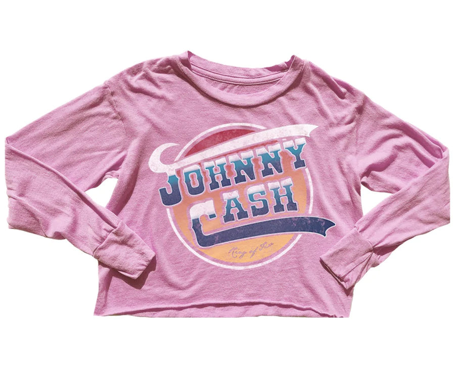 Johnny Cash Crop Long Sleeve Tee | ROWDY SPROUT