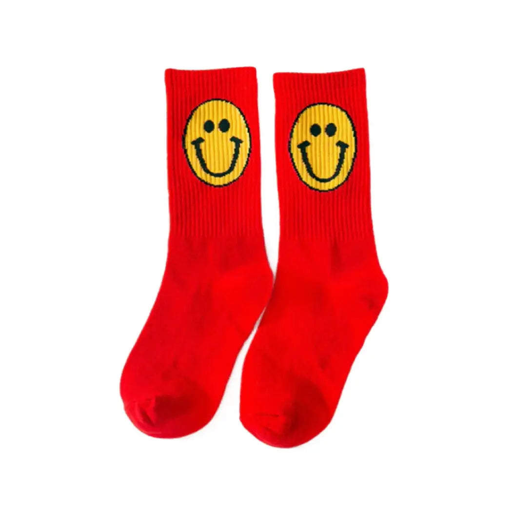 Smiley Face Tube Socks